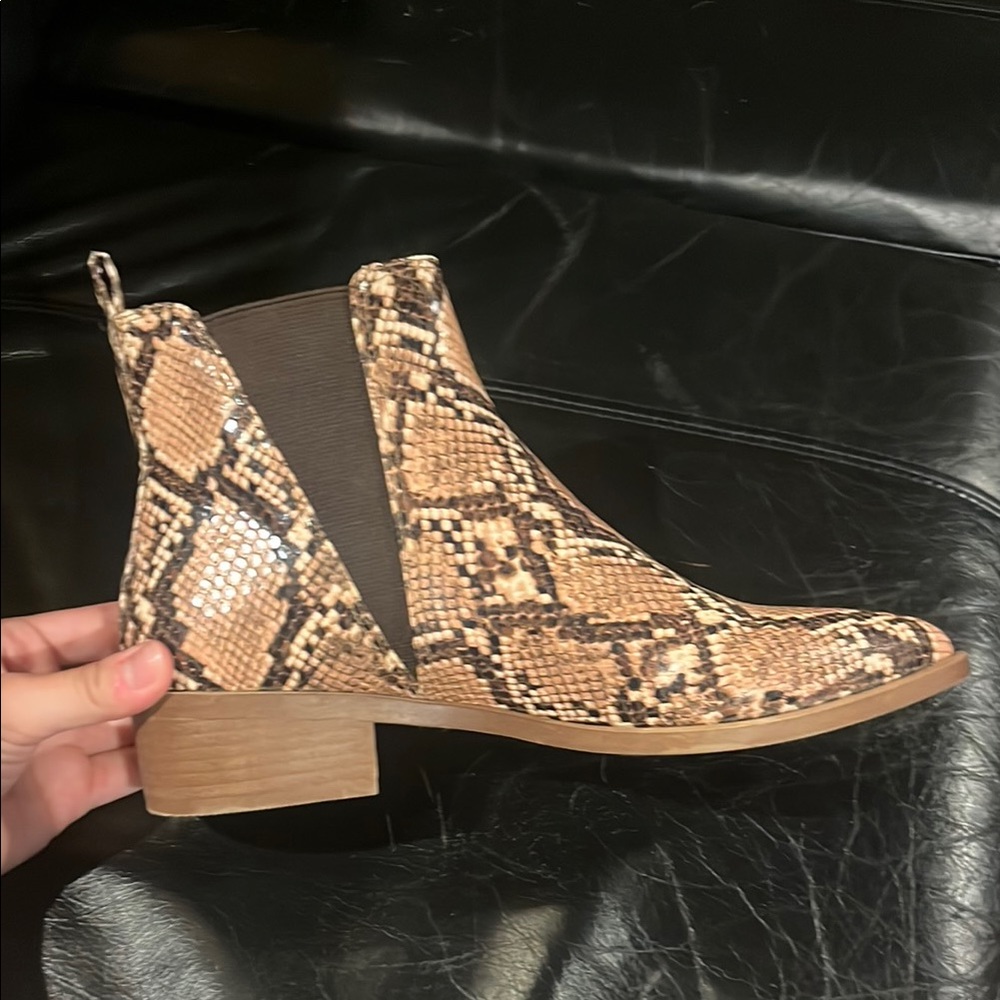 Steve Madden Snake Print Ankle Booties